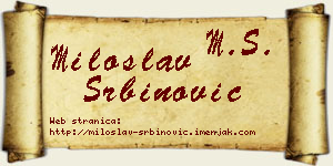 Miloslav Srbinović vizit kartica